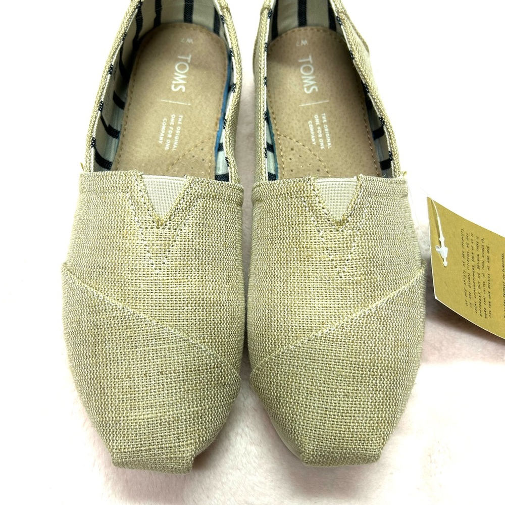 TOMS Classic Natural Heritage Canvas Slip-Ons - The Venice Collection - Picture 1 of 9